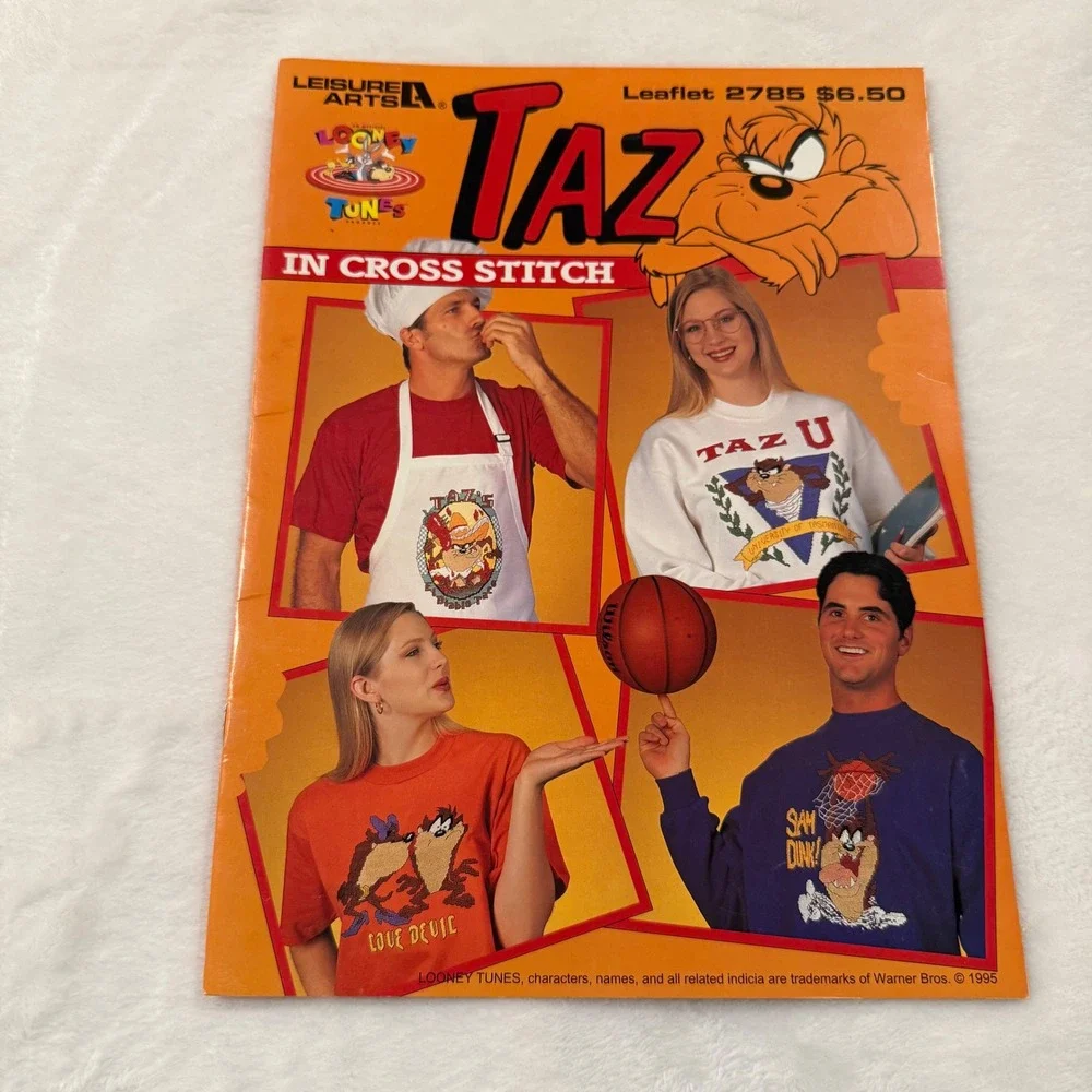 Tazmania Devil‎ Cross Stitch Leaflet Pattern Book 1995 Looney Tunes Crafting